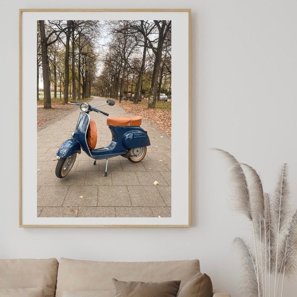 VESPA VINTAGE PHOTO Digitaldruck print retro Photo Bild Scooter Italy V50 digital Dekoration decoration