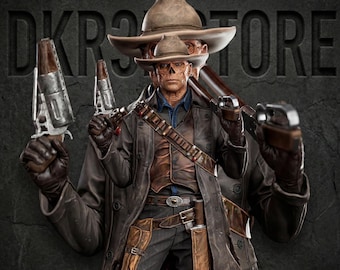 Zombie Gunslinger STL | Wasteland Drifter 3D Model | Detailed Western Horror Figure