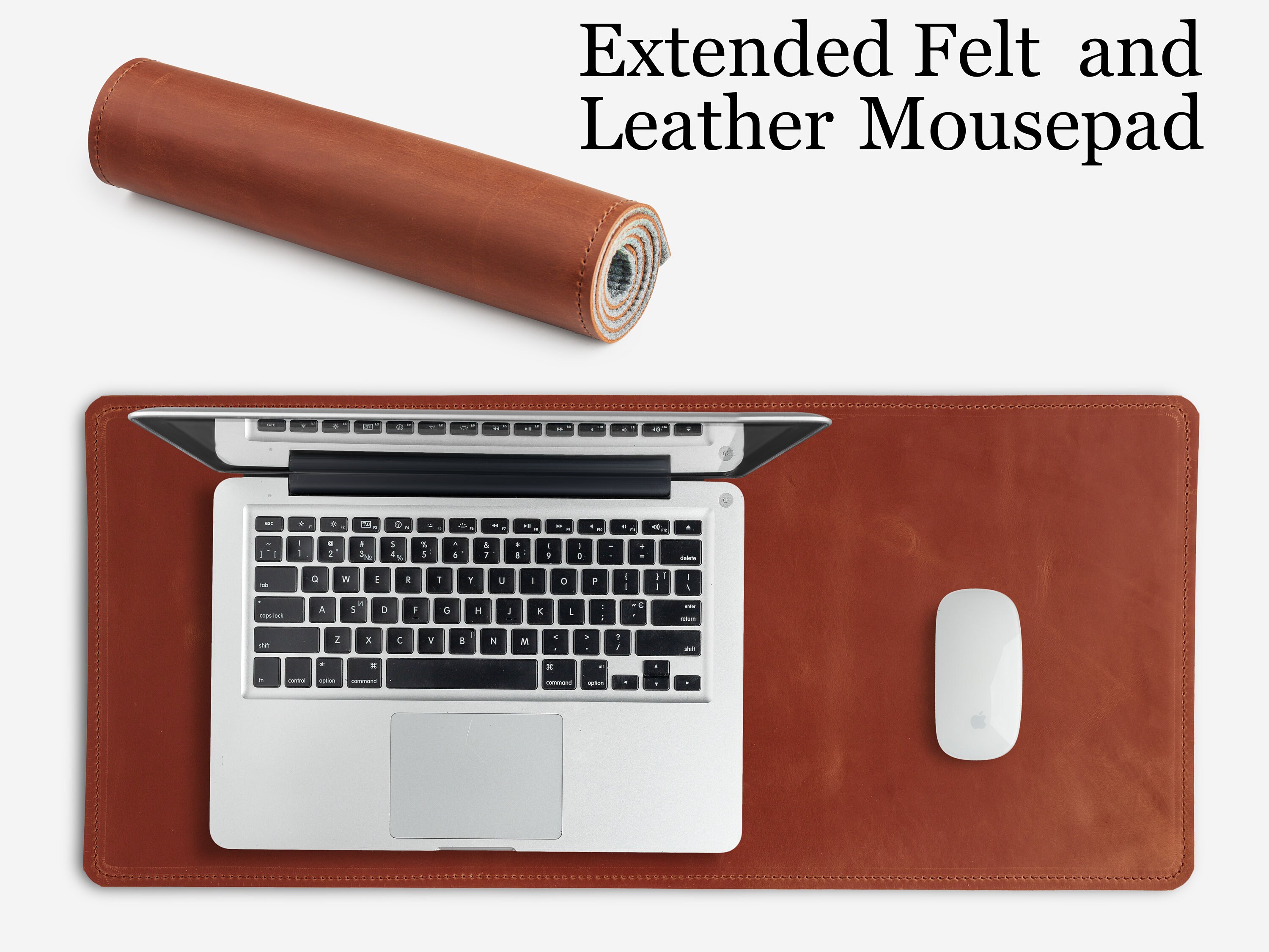 Desk Blotter for Writing, Desk Pad for Writing, Green Leather Desk Mat