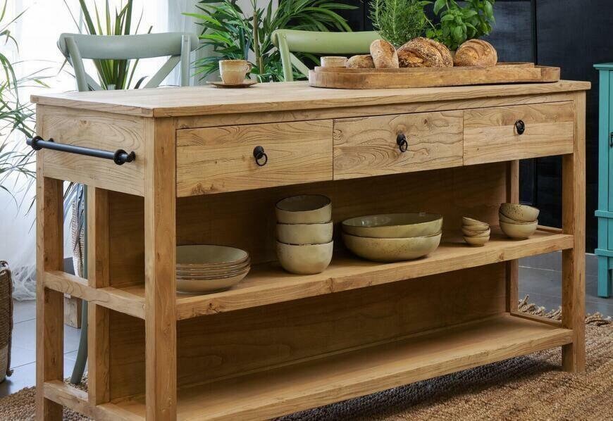 Solid Wood Kitchen Island / Breakfast Dining Bar 120cm X Etsy UK