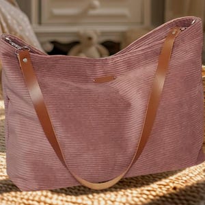 Sac besace en velours côtelé style boho pour femme