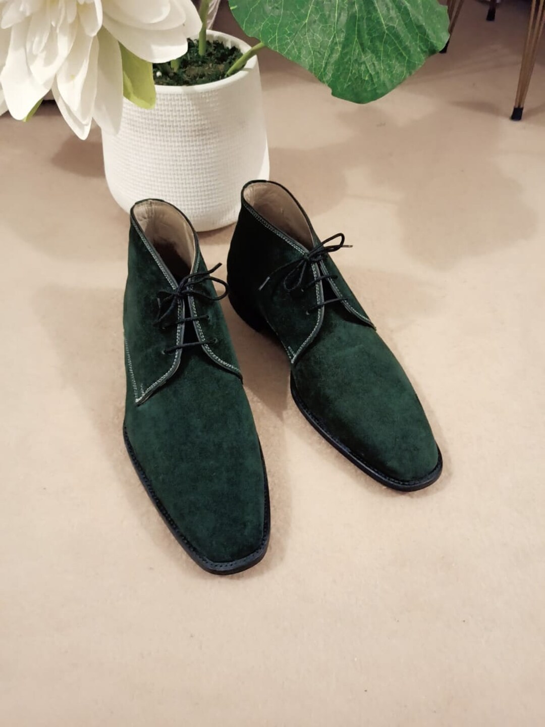 olive green chukka boots