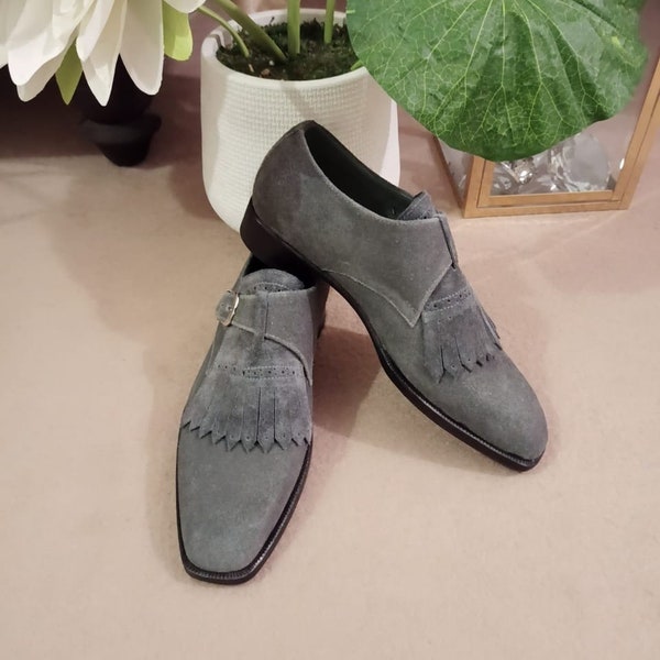 Mens Gray Dress Shoes Etsy