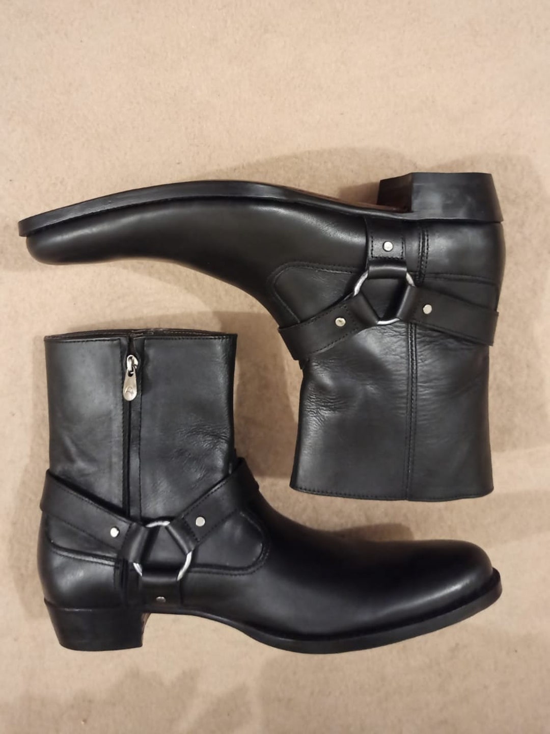 mens black leather ankle boots