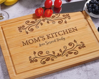 Personalized Cutting Board, Engraved Cutting Board for Mom and Grandma, Mother's Day Gift, Birthday Gift, Christmas Gift, Home Decor