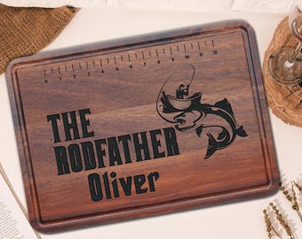 Fathers Day Gift, Personalized Cutting Board, Gift for Dad, Fathers Day Fishing, Fishing, Fishing Gift, Husband Gift, Boyfriend Gifts
