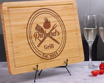 Gift For Him, Bbq Cutting Board, Personalized Grill Master Cutting board, Gift for Husband, Birthday Gift for Him, Christmas Gift for Him