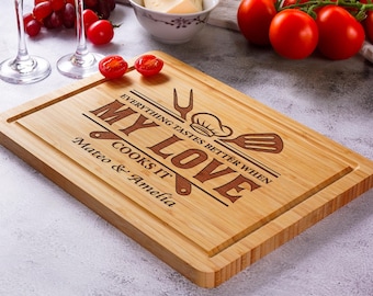 Personalized BBQ Cutting Board Gift for Grandpa, Grilling Accessory, Gift from Grandkids, Father's Day Gift, Grandpa's Birthday Gift