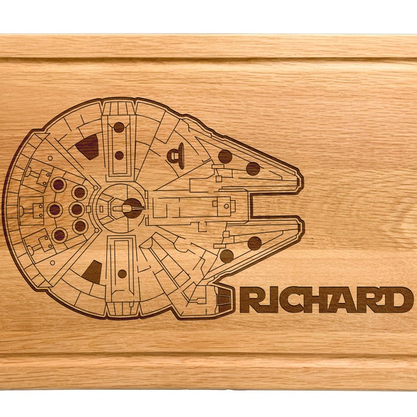 Personalized Fantastic Designed Falcon Cutting Board Gift, Christmas Gift for Star War Lover, Seasonal Decor, Custom Home Decor for Dad Son