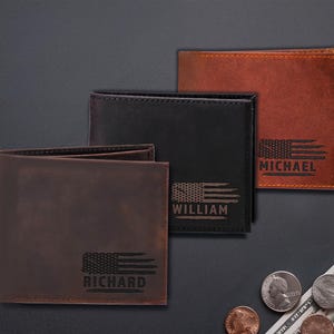Cartera para adolescentes, carteras delgadas para jóvenes, regalos para niños, regalos para adolescentes, regalos personalizados, regalos para hijos, carteras para niños, regalos grabados, cartera de cuero