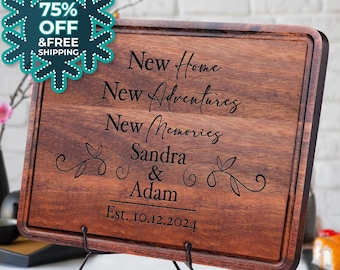 Custom Housewarming Gift, Custom Cutting Board, New Home Gift, First Home Gift, Realtor Gift, Custom Kitchen  Decor, Her Wedding gift