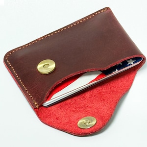 Tarjetero de cuero, tarjetero personalizado, tarjetero con monograma, estuche personalizado para tarjetas de visita, regalo de empresa