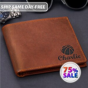 Cartera personalizada para hombre, regalo de cumpleaños, regalo para compañeros de trabajo, regalo de graduación para novio, regalo de Navidad para hombre, cartera de cuero grabada