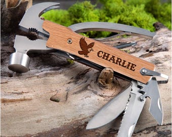 Personalized Tool Christmas Gift for Him Handy Multi Tool Builder Dad Tool Diy Essentials Husband Birthday Gift Fishing Gifts Hunting Gifts
