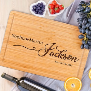 Personalized Engraved Cutting Board for Father’s Day, Charcuterie Board Personalized, Custom Wedding Gift, Cutting Board, Housewarming Gift