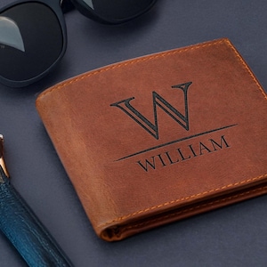 Men gift idea, Engraved Dad Gift, Men Wallet, Custom Monogrammed Wallet, Personalized Wallet, Engraved Wallet, Gift For Him, Groomsman Gift