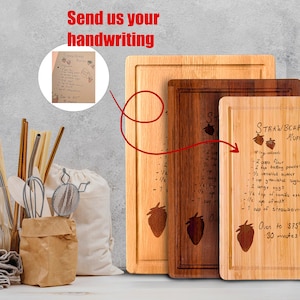 Custom Handwritten Recipe Cutting Board, Grandma&#39;s Handwriting Recipe, Engraved Recipe Gift for Mothers Day, Birthday Gift for Mom Grandma