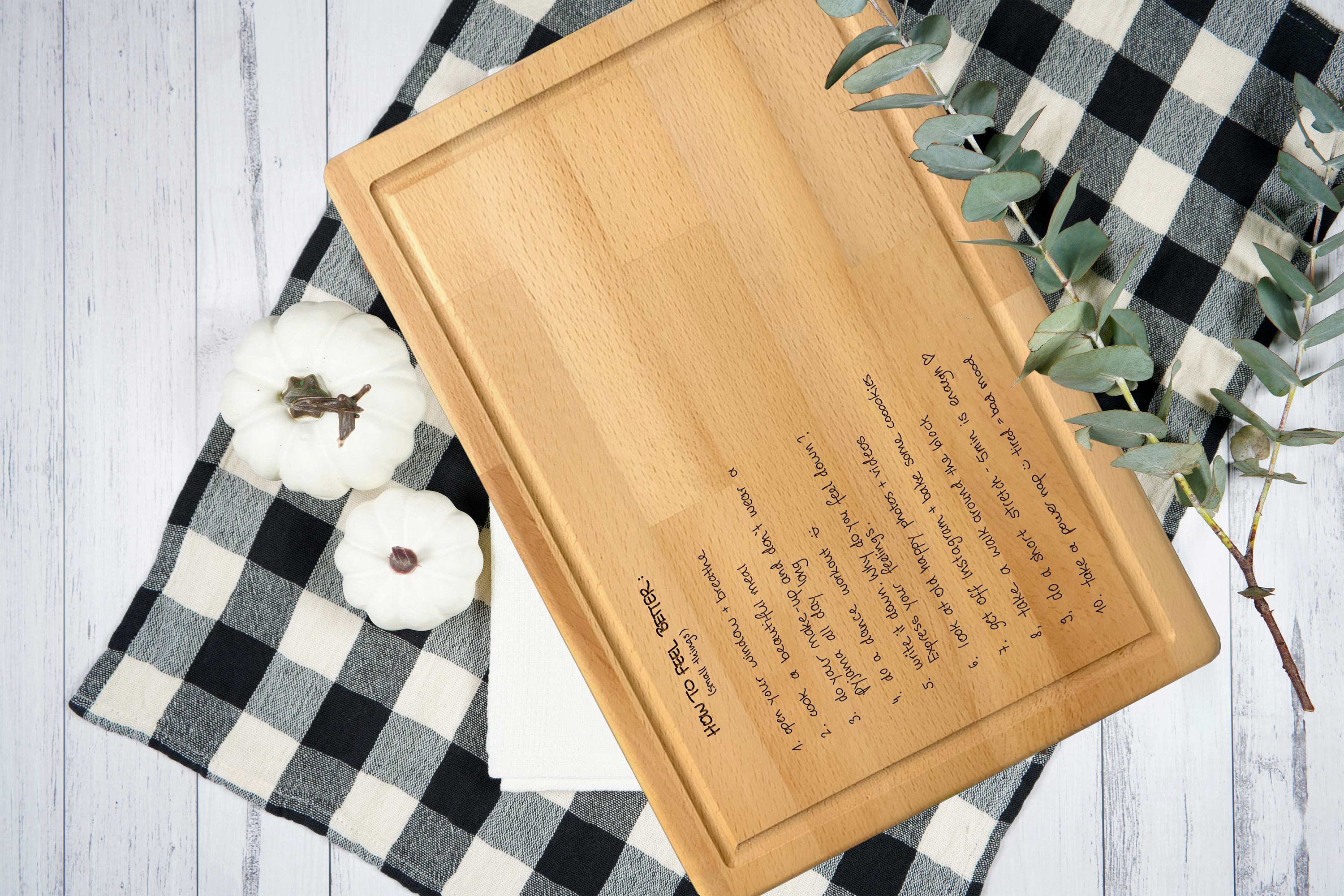 Personalized Handwritten Cutting Board Gift for Christmas Etsy