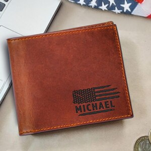 Carteras grabadas personalizadas, Carteras de cuero para hombres, Regalos para padrinos de boda, Regalos para fiestas, Regalos para bodas, Regalos para papás, Regalos de cumpleaños, Pascua