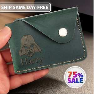 Tarjetero de cuero, tarjetero personalizado, tarjetero con monograma, estuche personalizado para tarjetas de visita, regalo de empresa