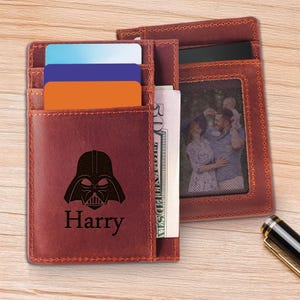 Cartera de cuero delgada, Cartera de cuero minimalista, Cartera de cuero, Cartera unisex, Cartera para tarjetas de crédito