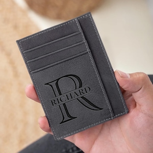 Estuche para TARJETAS DE PRESENTACIÓN personalizado, regalos personalizados grabados para él, papá, hombres, novio, hijo, médico, agente inmobiliario, jefe, oficina corporativa, San Valentín