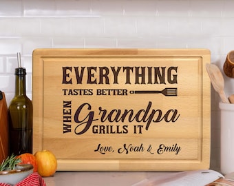 Barbeque Cutting Board, Grilling Cutting Board, Meat Carving Board, Steak Custom Cutting Board, BBQ Gift for Men, Grill Master Gift for Him