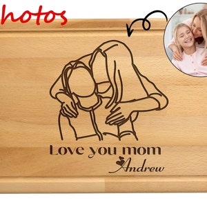 Custom Photo on Wood, Engraved Photo on Wood with Photo Style, Custom Wall Art, Personalized Portrait from Photo as Long Distance Gift.