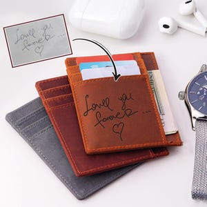 Cartera personalizada, cartera para hombre, cartera grabada, cartera para padrinos de boda, cartera de cuero, cartera personalizada, regalo para novio, regalo para él