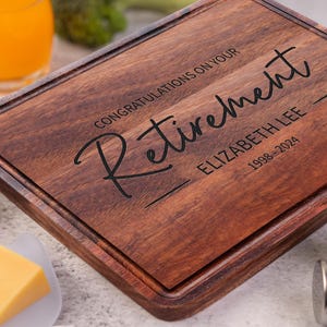 Retirement Cutting Board, Retirement Gift, Personalized Cutting Board, Retirement Gift, Gift for Retirement, Retirement Gift for Men
