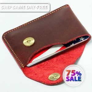 Tarjetero de cuero, tarjetero personalizado, tarjetero con monograma, estuche personalizado para tarjetas de visita, regalo de empresa