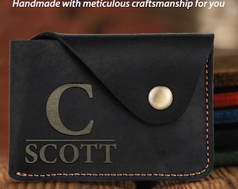 Leather Business Card Holder, Personalized Business Card Holder, Monogrammed Business Card Holder, Custom Business Card Case, Business Gift