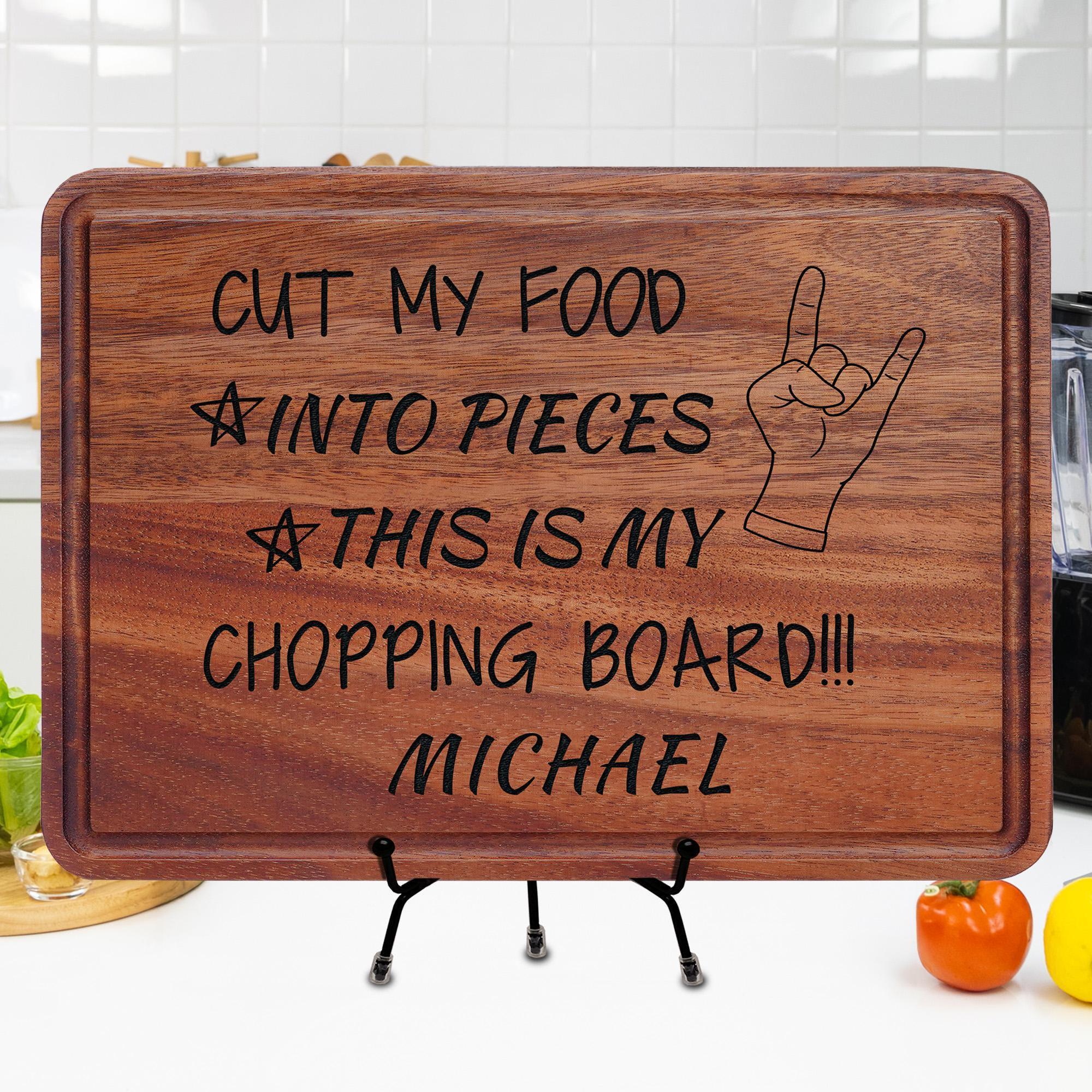 Personalized Rock Music Design Chopping Board, Cut My Food Into Pieces,  Perfect Gift for Cooks & Music Lovers, Funny Kitchen Board - Etsy