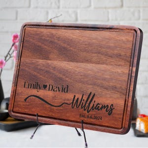 Personalized  Engraved Cutting Board, Custom Cutting Board Wedding Gift, Housewarming Gift, Anniversary Gift, Engagement Gift