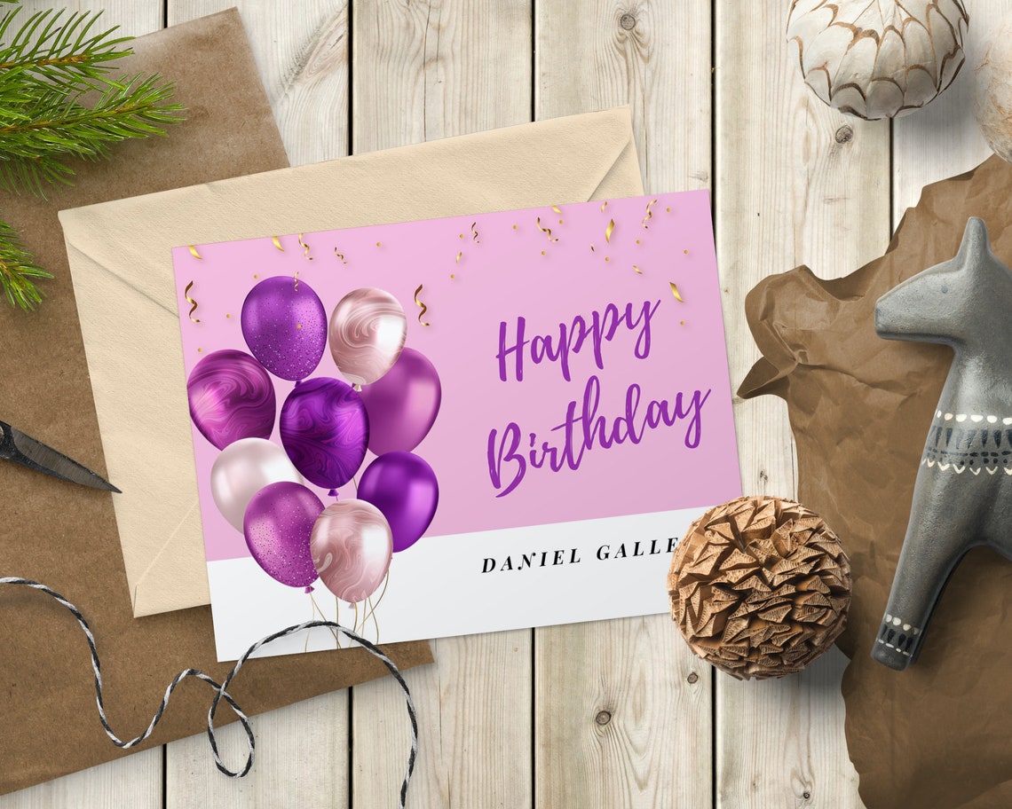 Editable Birthday Card Printable Birthday Card Birthday - Etsy