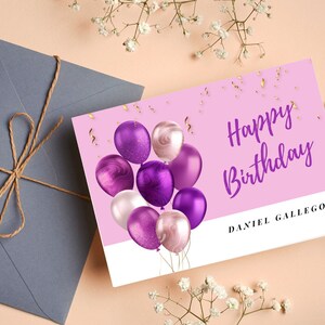 Editable Birthday Card Printable Birthday Card Birthday - Etsy