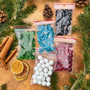 Marble replacement set for Advent calendar with 24 marbles | 16 mm diameter | 5 colors: red, green, blue, white, black