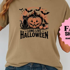 Comfort Color Retro Halloween Shirt, Long Live Halloween, Vintage Halloween Shirt, Retro Halloween, Fall Apparel,Spooky Season Pumpkin Shirt