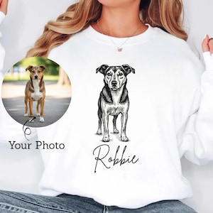 Custom Pet T-shirt with Pet photo and name, Personalized Pet Portrait Shirt, Custom Dog Cat Graphic Tee, Pet Lover Gift, Dog Lover shirt