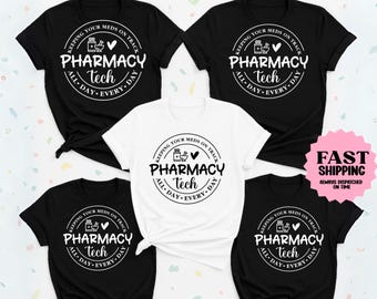 Chemise de technicien en pharmacie, t-shirt de pharmacien rigolo, sweat-shirt tech en pharmacie, chemise d'ouvrier en pharmacie, t-shirt cadeau de pharmacien, infirmière en pharmacie