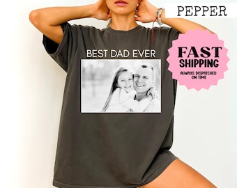 Camiseta personalizada con foto para papá, Camiseta personalizada con colores cómodos para papá, Camiseta con foto de papá, Regalo de Navidad para papá, Camiseta para papá, Regalo para papá, Regalo para el abuelo