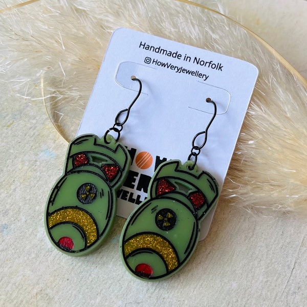 Mini nuke earrings, Fallout fan gift, Fallout 4, Fallout New Vegas, Fallout 76, gamer girl, wasteland, nuclear, 60 seconds game, 60 parasecs