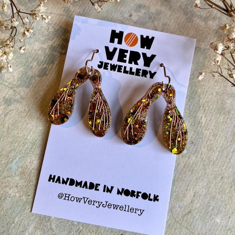 Earrings Helicopter Seed Pod Mrs C. Djiagween - Nagula Jarndu main image 0