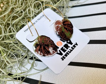 Pendientes Monstera variados, amante de las plantas, monstera deliciosa, regalo vegano, regalo para ella