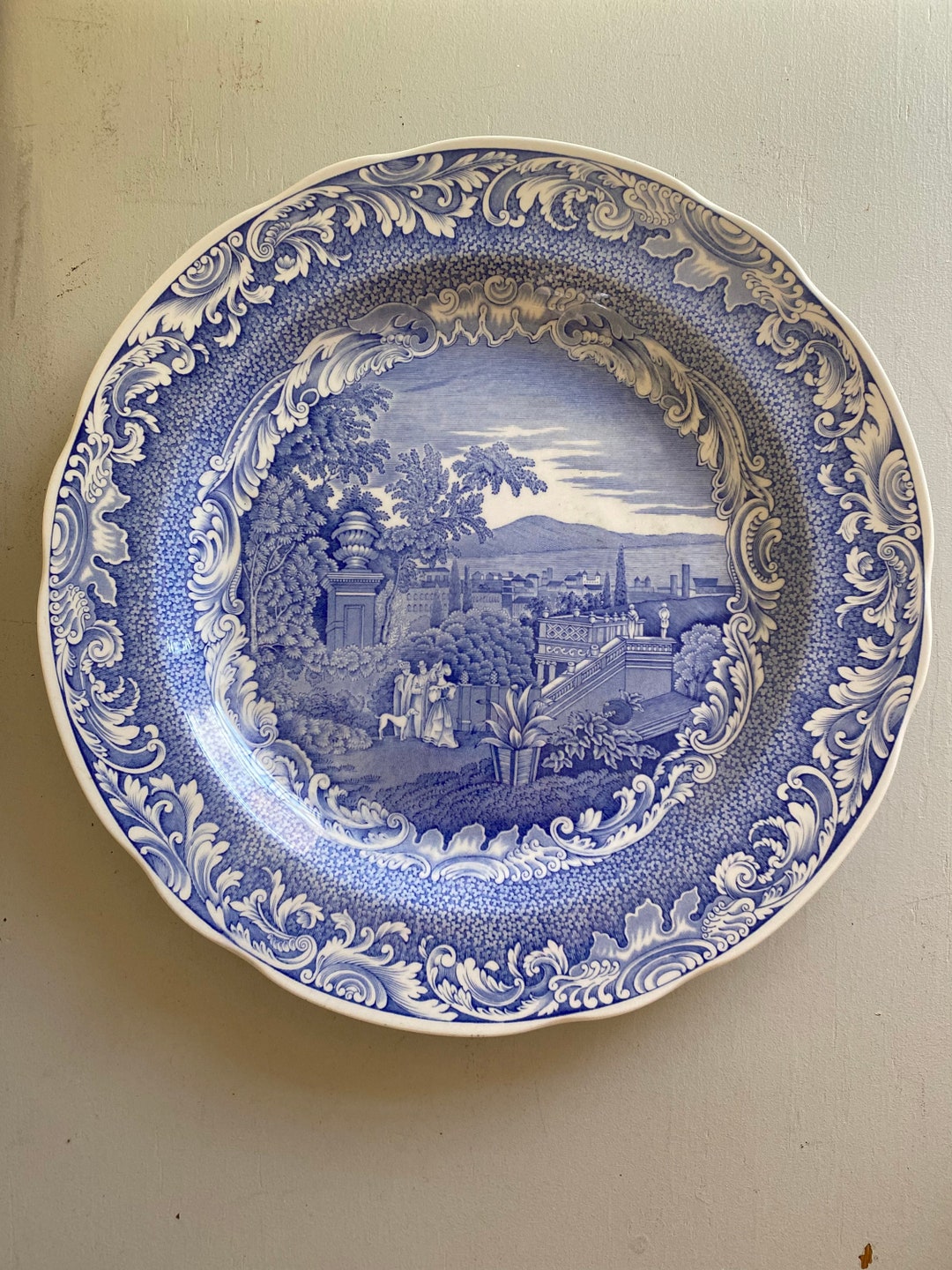 Spode Blue Dinner Plate Engravers Collection Byron Views - Etsy