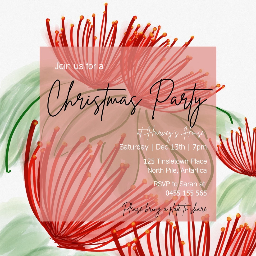 Australian Christmas Party Invite - Etsy Australia