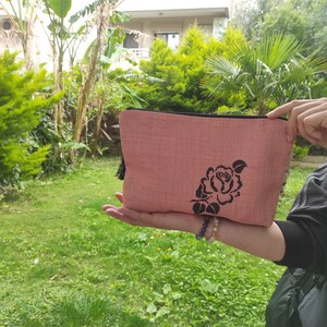 Hand Made Woman Clutch or Make Up Bag