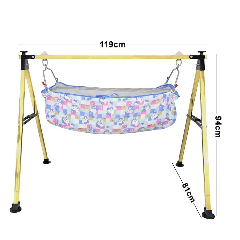 24k Gold Plated Baby Cradle Set Indian Style Baby Swing Baby Etsy