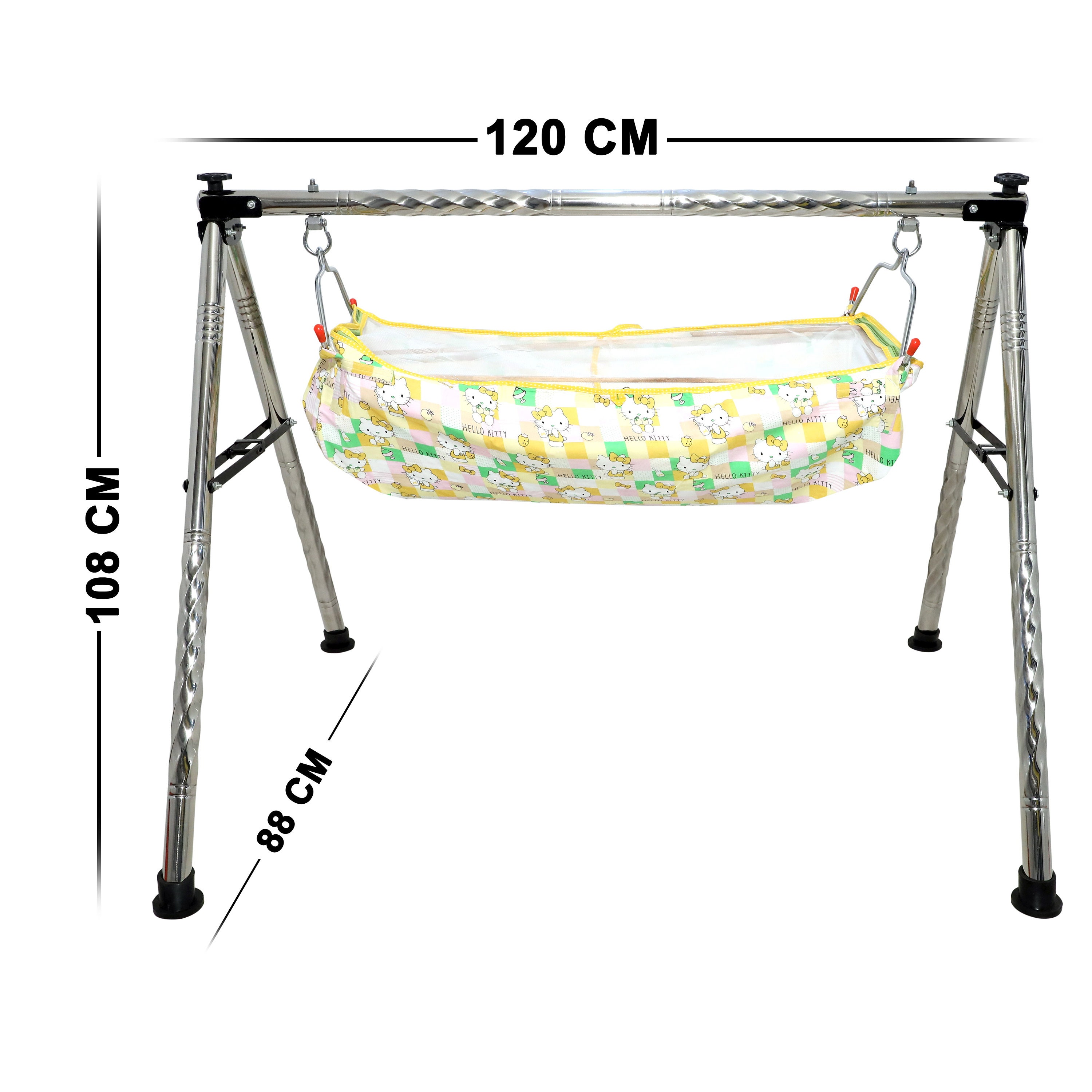 CR109 Baby Swing Indian Style Stainless Steel Foldable Baby