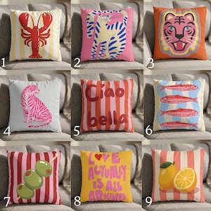 Dopamin Dekor Kuddar, Färgglada Örngott, Maximalistiskt Retro Kuddfodral, Funky Estetisk Inredning